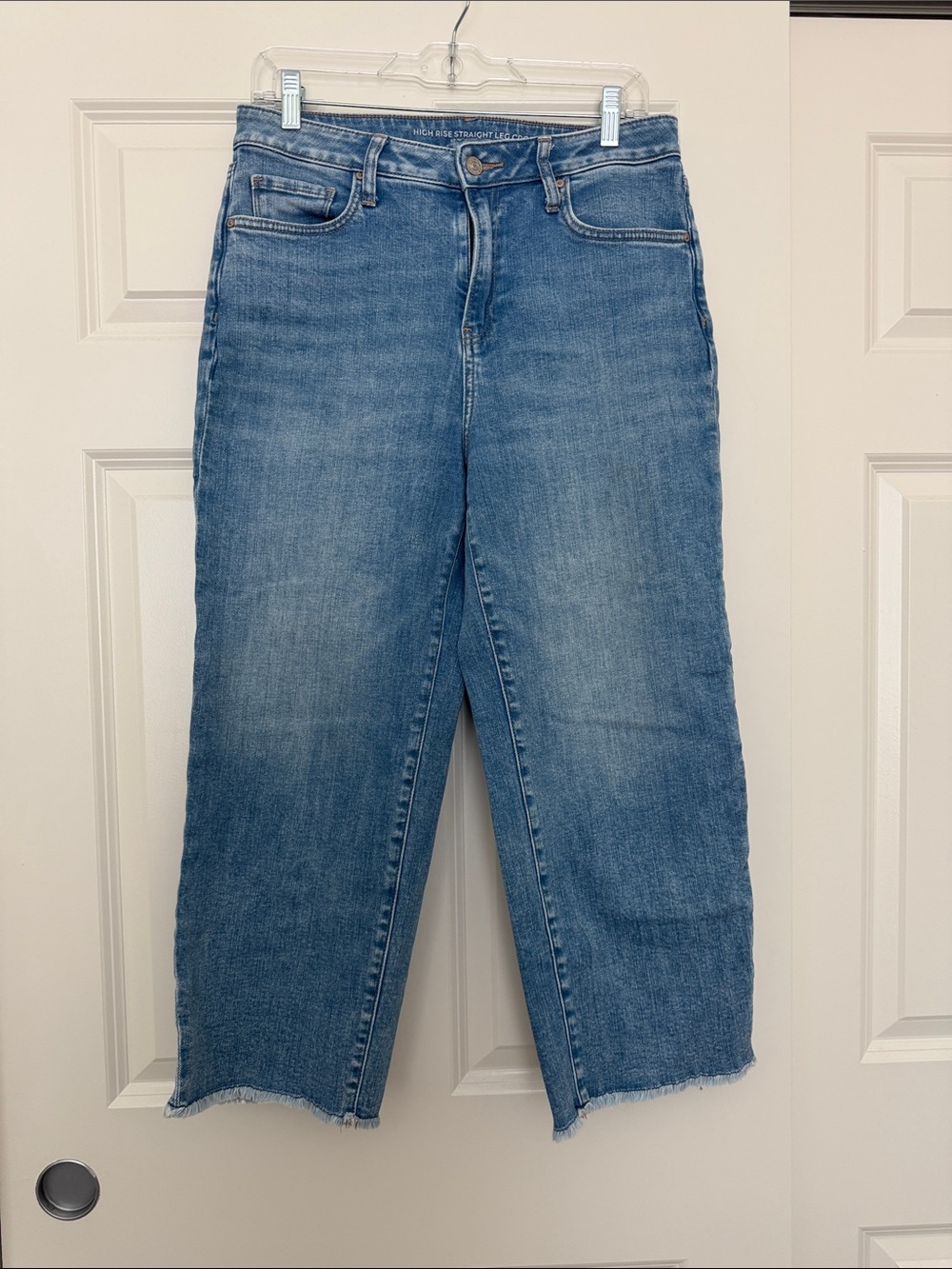 Chico's Medium Blue High-Rise Straight Crop Jeans